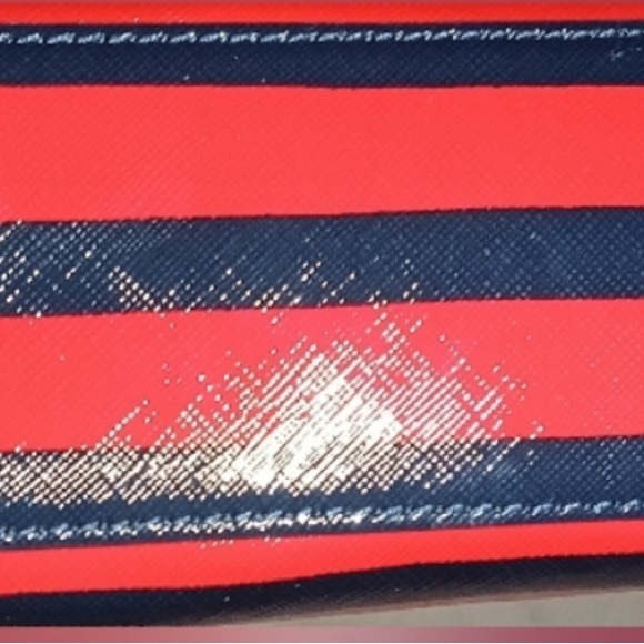 Kate Spade Red and Navy Bow Terrace Striped Satchel (mini) - Picture 6 of 6